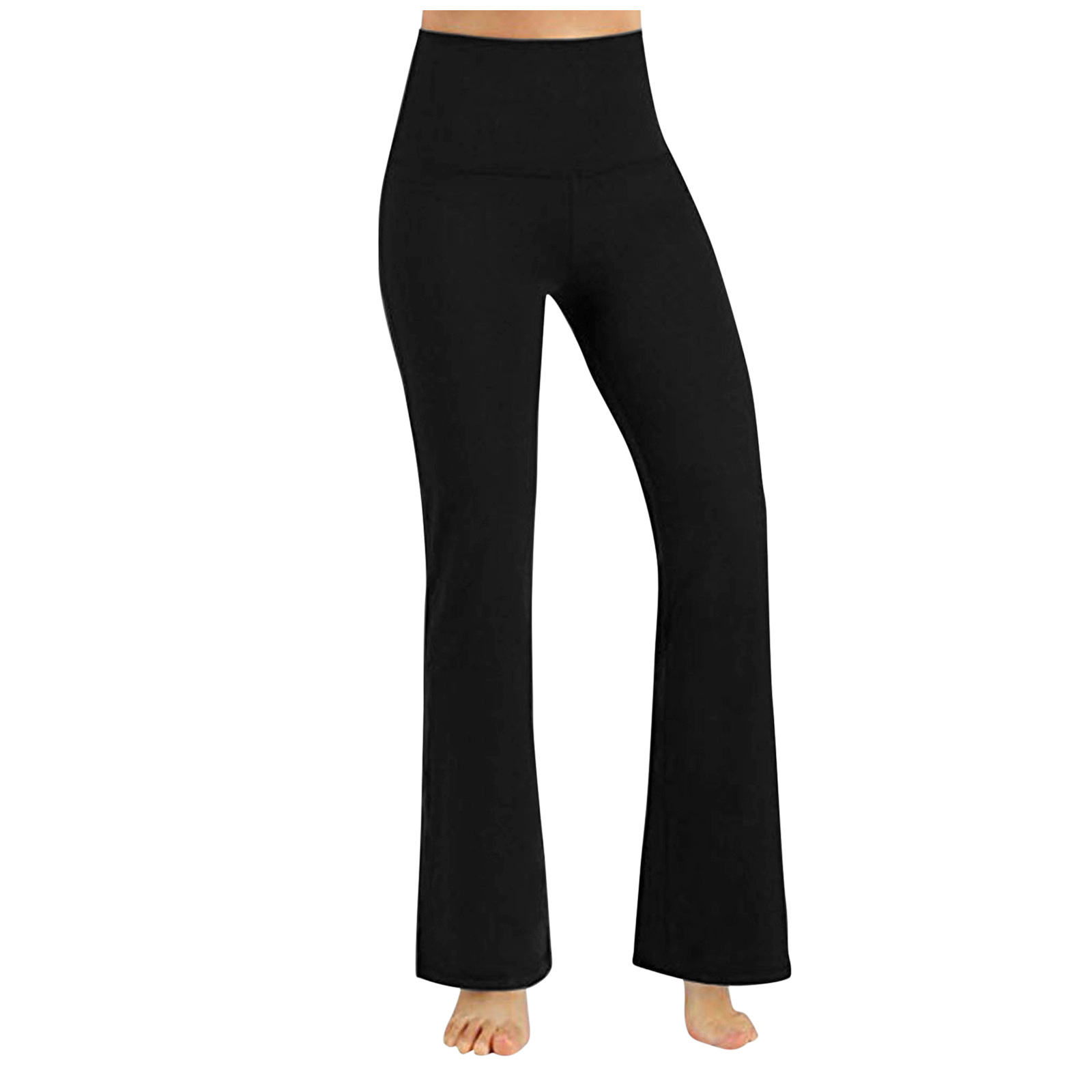 Women's Clothing fashionable slimming new high waisted high elastic solid color large leg pants casual yoga pants _voghion.com