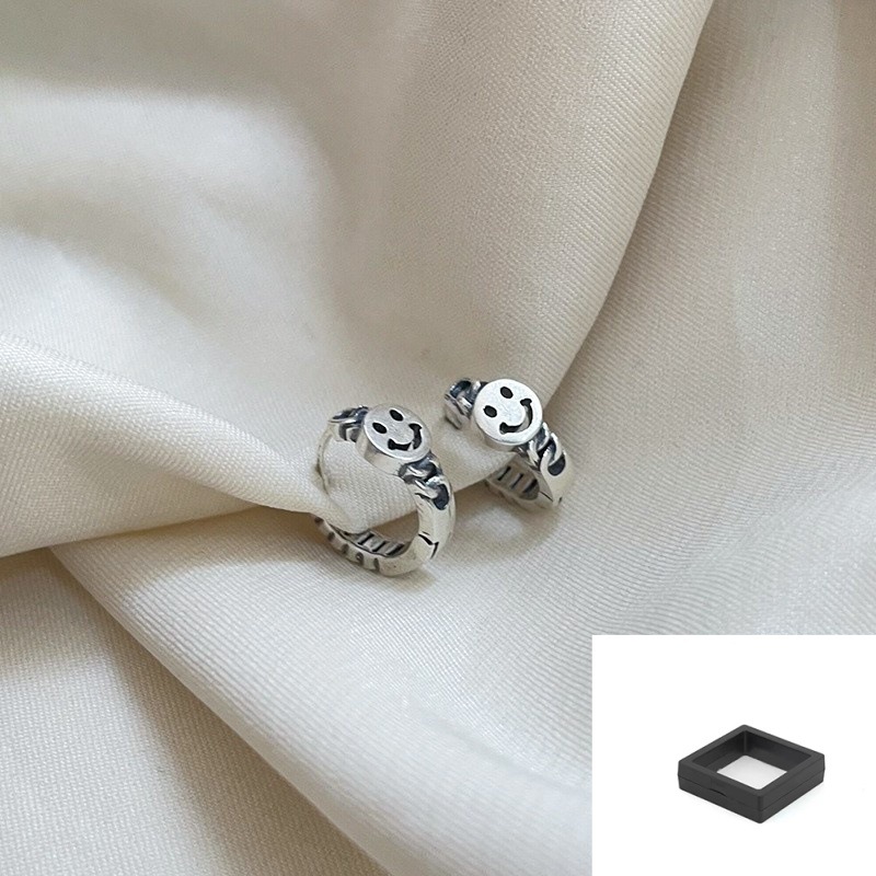 레트로 스마일 귀걸이 + PE 필름 상자