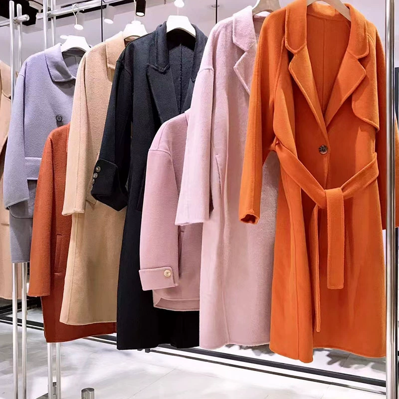 Клевки N23 кашемировое шерстяное пальто средней шерсти