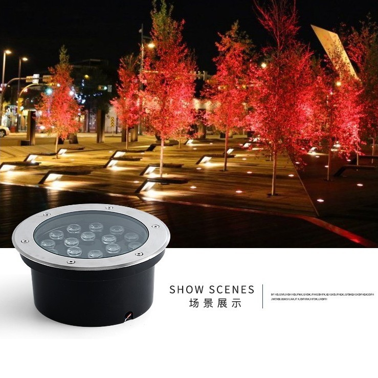 Lámpara enterrada condujo lámpara enterrada impermeable al aire libre incrustada lámpara de suelo cuadrada luz de foco redonda al aire libre patio lámpara de césped