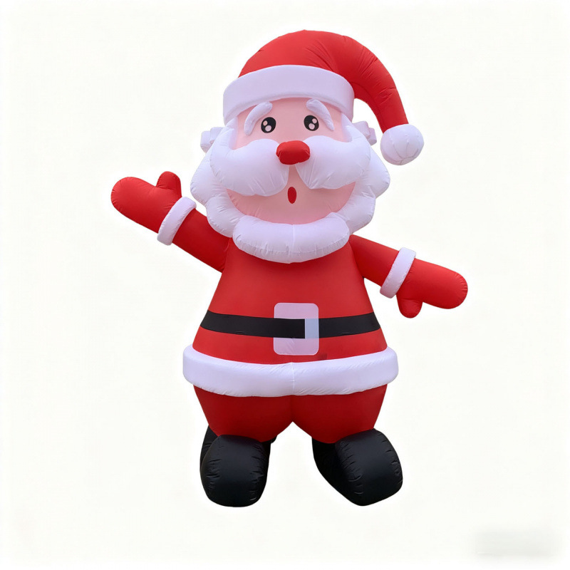 Explosiones de venta super llamativa decoración inflable gigante de alto valor facial resistente al usuario exterior interior universal modelo de aire de Santa Claus