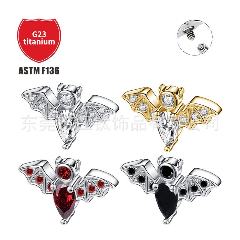 Pointed titanium steel lip stud product view