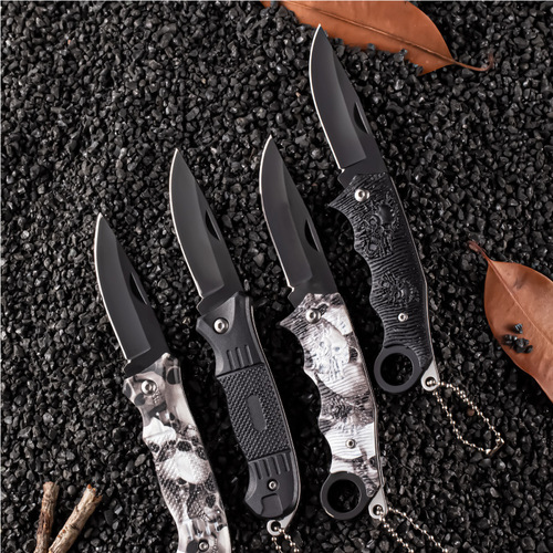 Outdoor stainless steel small knife, camping survival folding knife, high hardness portable key knife, multifunctional knife