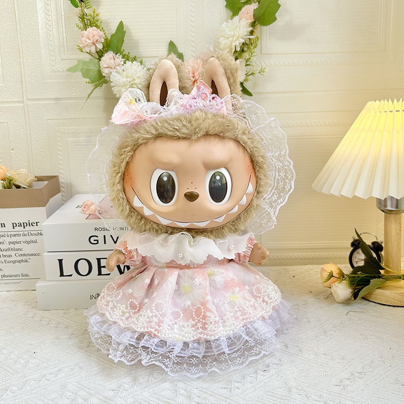 38cmラブブベビー服、ラブブぬいぐるみ服、ラブブ人形着替え、漢服スカートスーツ|undefined