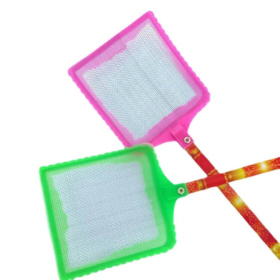 Metal mesh fly swatter long rod fly swatter bamboo rod steel wire mesh fly swatter fly swatter mosquito swatter steel mesh fly swatter