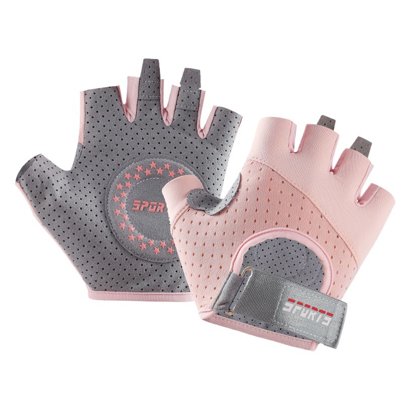 Guantes deportivos medio dedo ciclismo desgaste-resistente antideslizante espesado silicona levantamiento de peso Frisbee fitness ciclismo guantes al por mayor