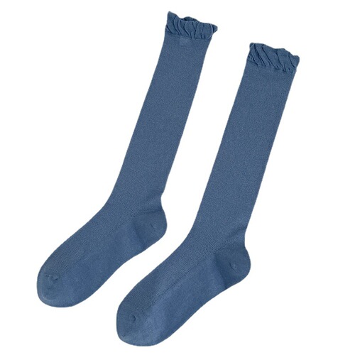 French ballet girl pile socks bubble mouth calf socks summer ultra-thin cotton gauze mesh knee-length mid-length socks