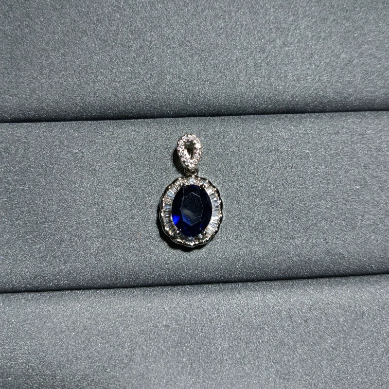 Ювелирный набор — кольцо, серьги и подвеска, морской сине‑ gemstone? камень, многоцветные варианты