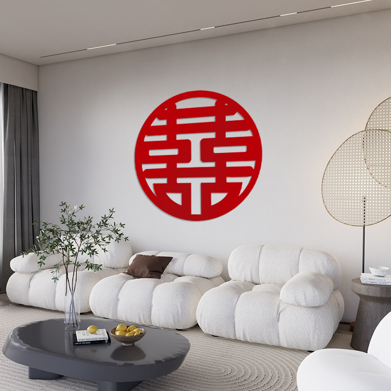 Tejido no tejido festivo conjunto de bodas decoración de la sala de estar dormitorio puerta de fondo de boda pegatinas de bodas