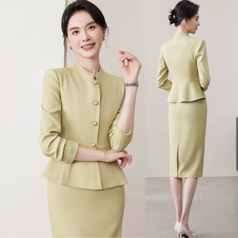 New Chinese-Style Women's Clothing, Retro Republic of China Style Stand-Collar Blazer, New High-End Single-Breasted Slim-Fit Suit Set