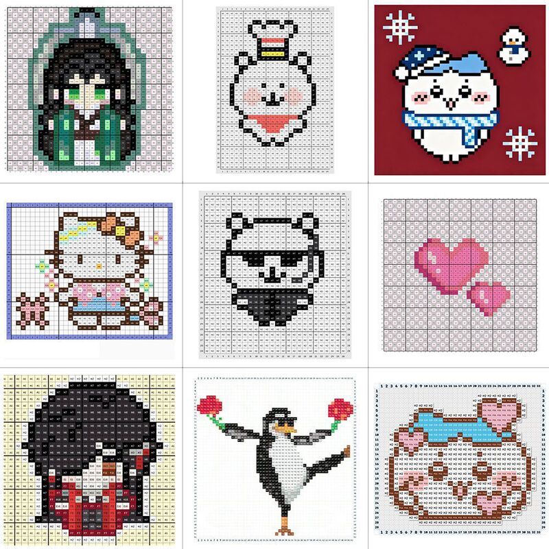 80 Pieces of Fun Anime Character Pegboard Drawings and Stickers, Creative and Cute Personalized Decorations for Notebooks and Water Bottles