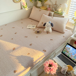 Ins Style Double-Sided Cotton Quilted Cotton Bed Cover Three-Piece Set Pure Cotton Non-Slip Bed Sheetss Category a Bedding Universal for All Seasons
