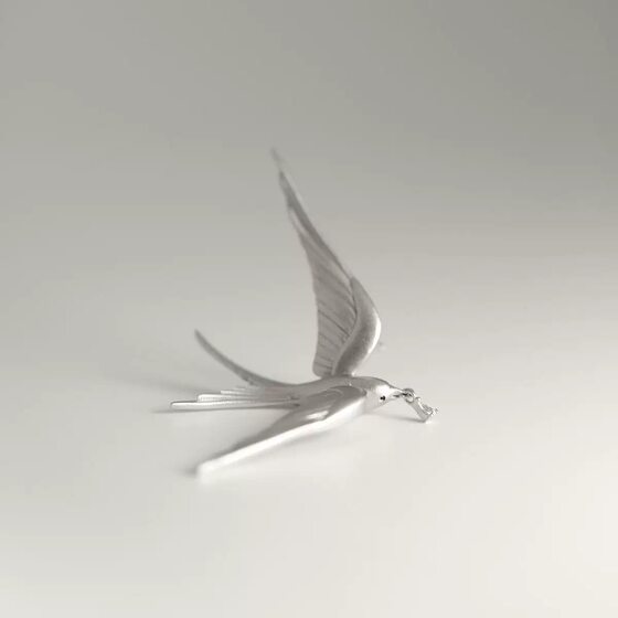 Chinese Style Big Goose South Flying Brooch Men and Women Swallow Niche Design Personalized High-grade Pin Exquisite Valentine's Day Limited