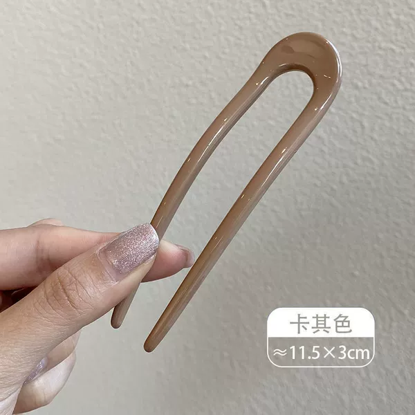 U-shaped hair bun-coffee color m4-051