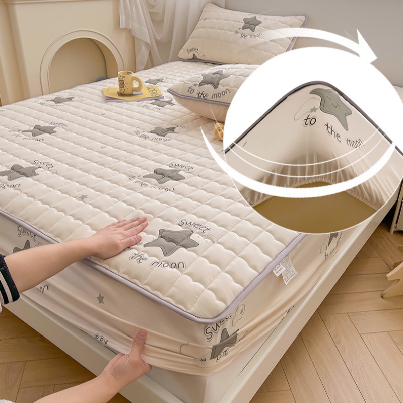 Infant-grade A-class 100% cotton reversible duvet cover with printed cotton, fresh and clean style, fully enclosed double or single reversible duvet cover