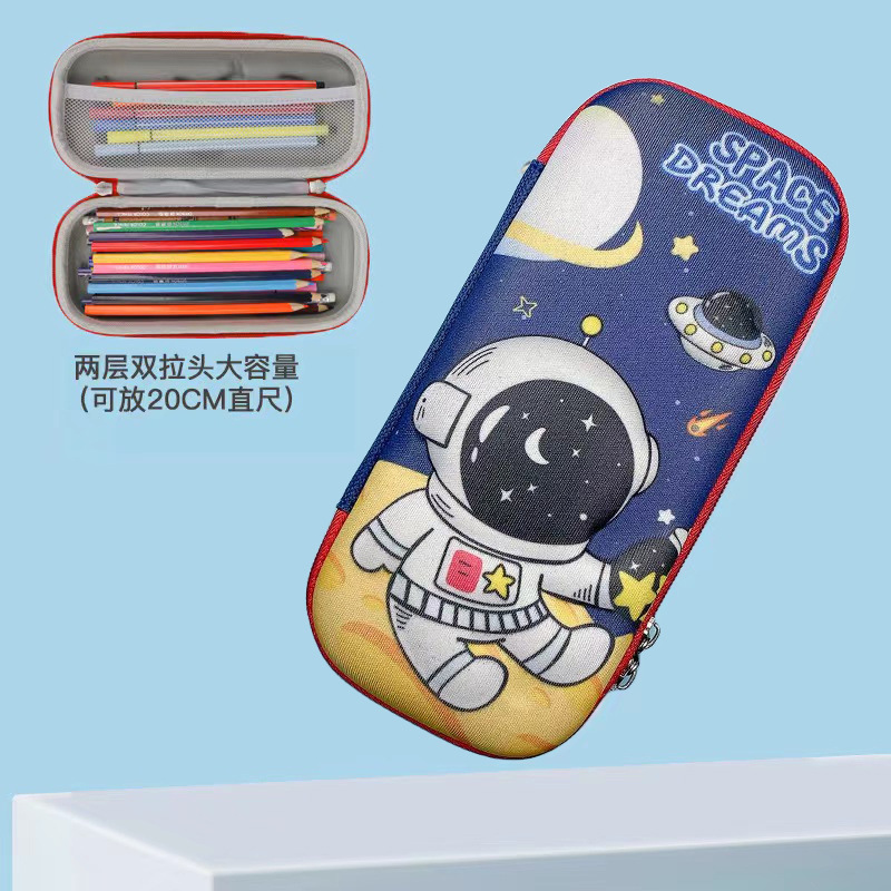 Estudiantes de primaria lindos dibujos animados 3D estereoscópicos caja de papelería caja de lápiz EVA anti-caída a prueba de presión coreana bolsas de lápiz para niños al por mayor