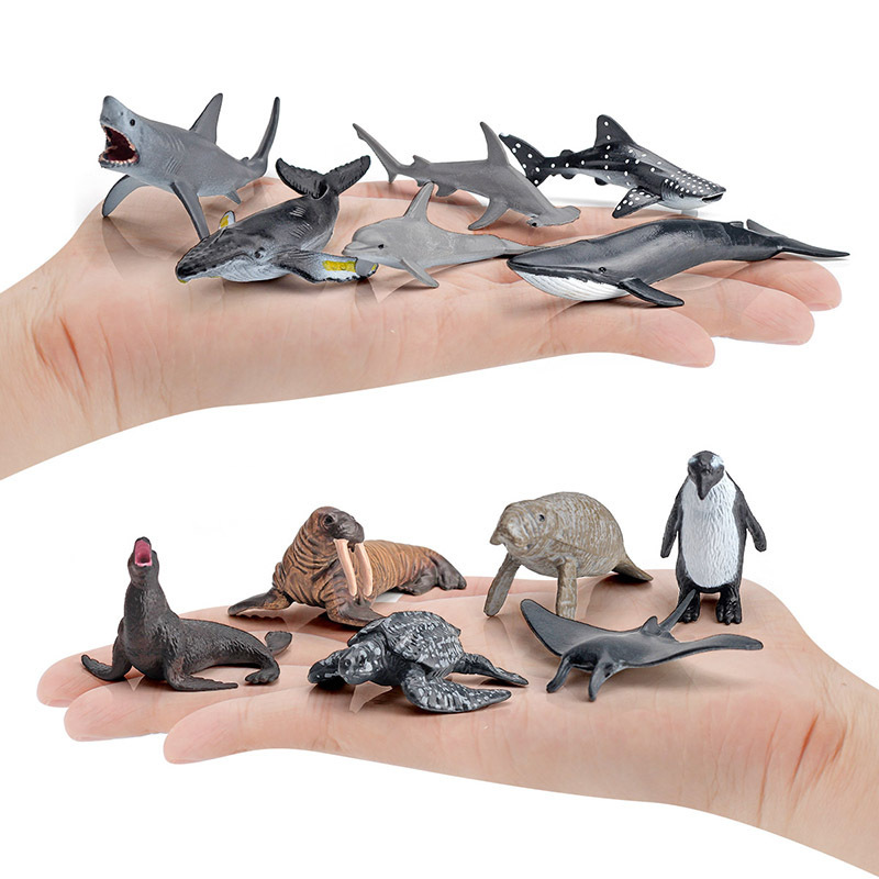 Simulación de la vida marina modelo estático conjunto de delfines ballenas tiburones juego de 12 piezas cognitivo infantil juguete de educación temprana
