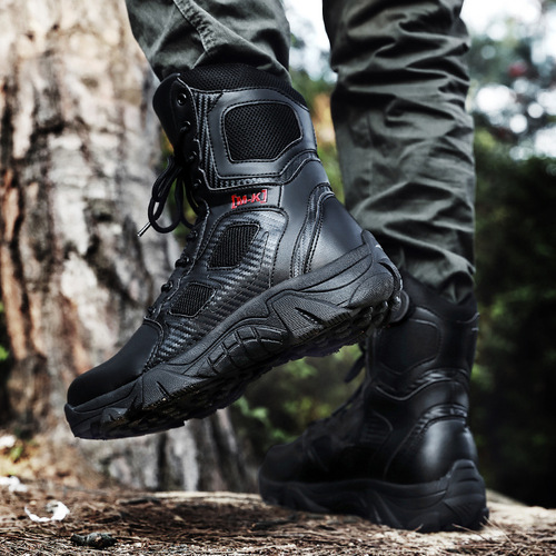 Factory Direct Cross-border Supply Outdoor High-Top Hiking Boots Steel Toe Safety Shoes Desert Training Shoes Wholesale Large Size Shoes