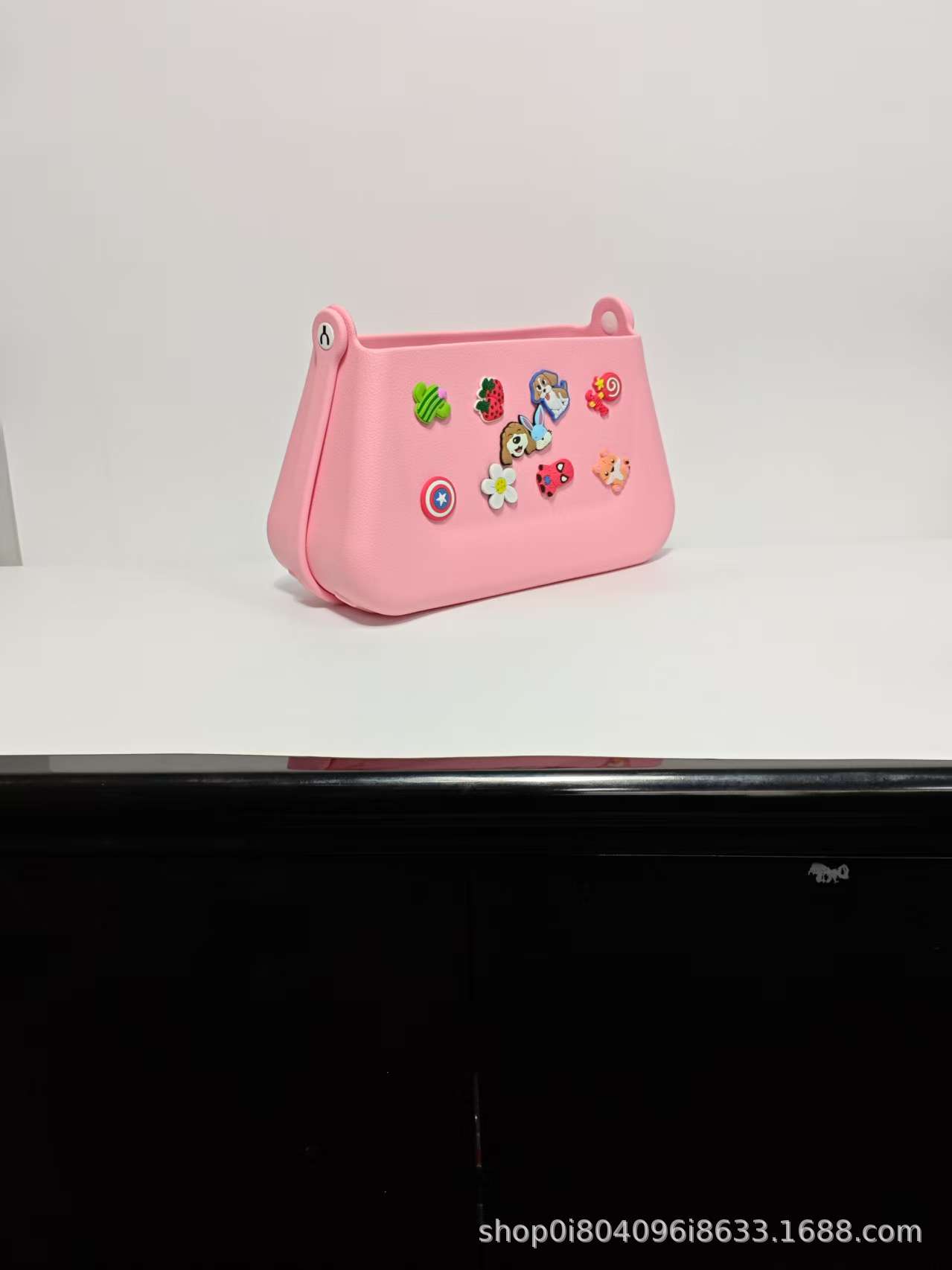 EVA Handtasche mit Tragegriff, Trend-Kosmetiktasche mit Lochdesign, Schultertasche, DIY-fähig, Cartoon-Zubehör, Umhängetasche, Lagerbestand verfügbar