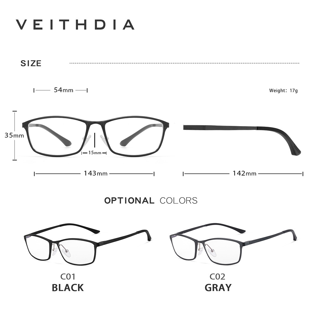 Marco de apertura de marco completo aluminio magnesio anti-luz azul espejo óptico de miopía marco hombre cuadrado simple negocio cómodo 8708