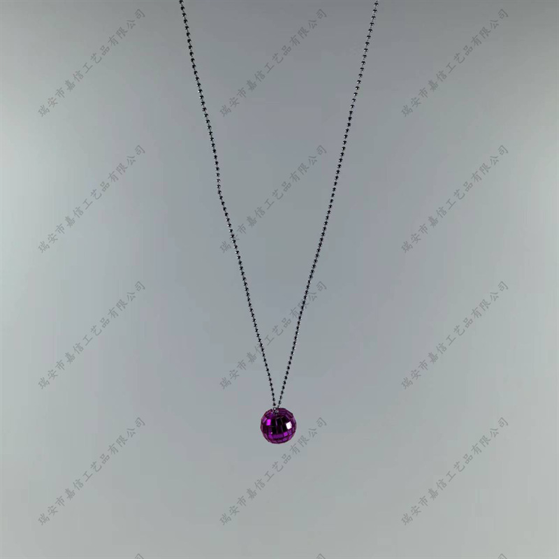 Collar tipo bola de discoteca con efecto láser colorido, decoración colgante para fiestas o Navidad