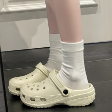 EVA小明星洞洞鞋女夏包头厚底时尚沙滩鞋防滑凉鞋外穿拖鞋情侣款