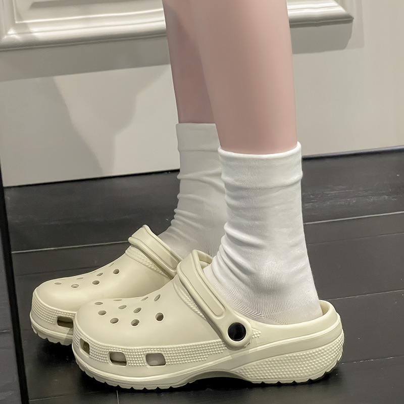 Eva Little Star Clog Shoes for Women, Summer Closed-Toe Thick-Soled Fashion Beach Shoes, Non-Slip Sandals for Outdoor Wear, Couple Style