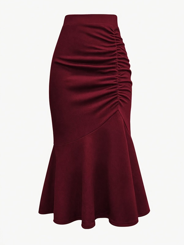 Everyday Comfort Skirt Elegant High Waist Pleatedハイウエストプリーツスカート|undefined