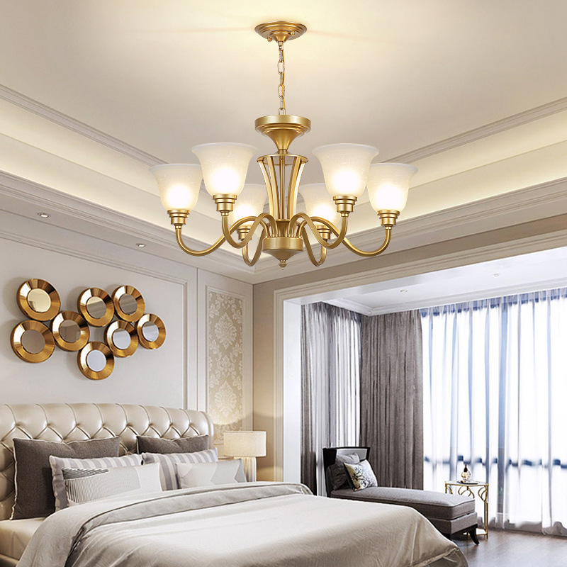 American-Style Wrought Iron Line Chandelier in Antique Bronze, Simple Ceiling Light for Living Room and Bedroom, Retro Fashion, Economical and Affordable American-Style Wrought Iron Line Chandelier in Antique Bronze, Simple Ceiling Light for Living Room and Bedroom, Retro Fashion, Economical and Affordable