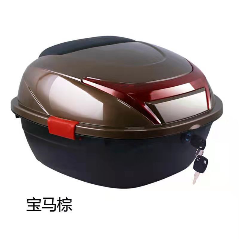 电动车后备箱摩托车尾箱大号加厚通用电瓶车防抖踏板储物箱工具箱|undefined