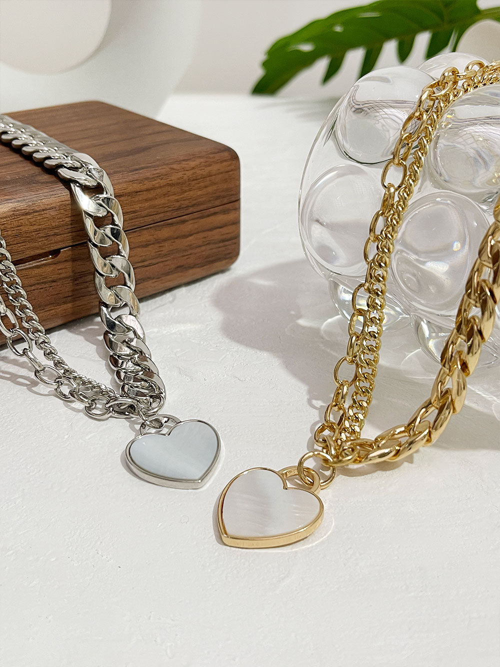 1 Piece Fashion Heart Shape Alloy Shell Plating Chain Womenu0027S Pendant Necklace