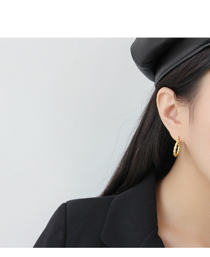 retro twist niche design sense simple earrings wild ear jewelrypicture6