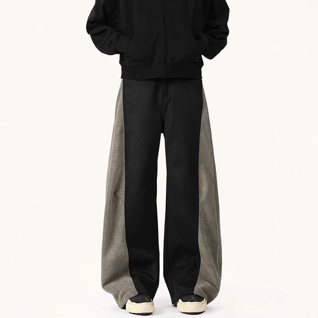 Black Jeans Men 2025 New Spring Autumn Trendy Loose Straight American Style High Street Casual Long Pants_viptrois.com