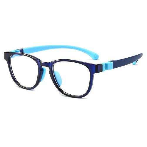 新款儿童防蓝光眼镜男女平光镜硅胶双色注塑软镜架厂家批发眼镜框