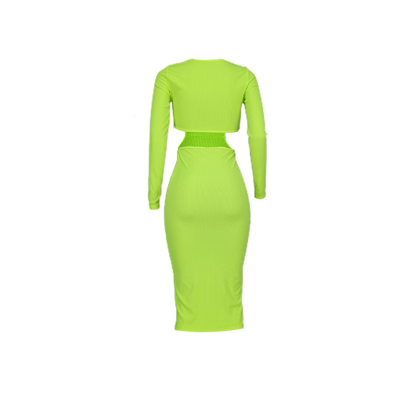 Women Clothing Sexy Solid Color round Neck Dress Women Clothing