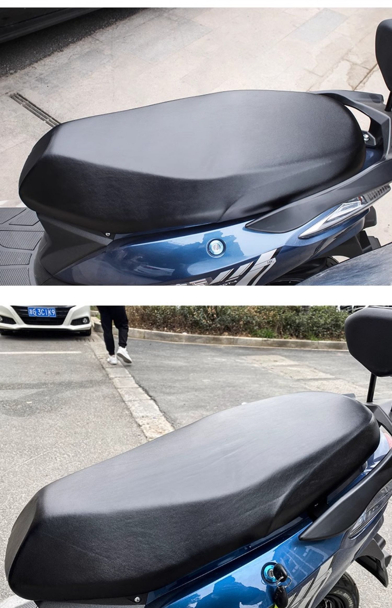 Electric Motorcycle Cushion Cover Sunscreen Waterproof Four Seasons Universal Battery Car Scooter Suzuki Haojue Heat Insulation Seat Cover