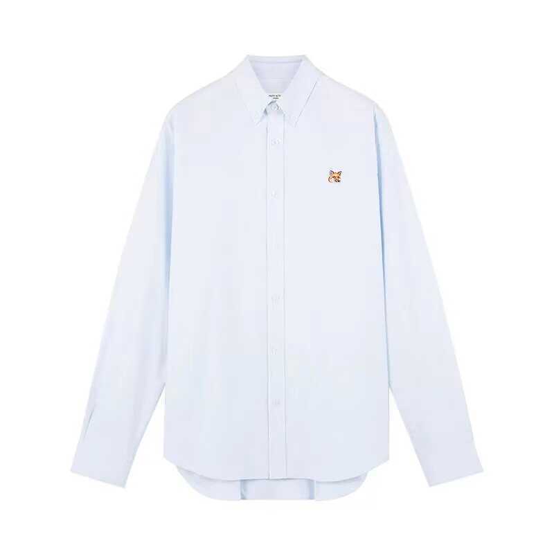 Special Offer! High Quality Oxford Cloth Spring & Fall Style Little Fox Embroider Simple Cotton Shirt Commuter Shirt
