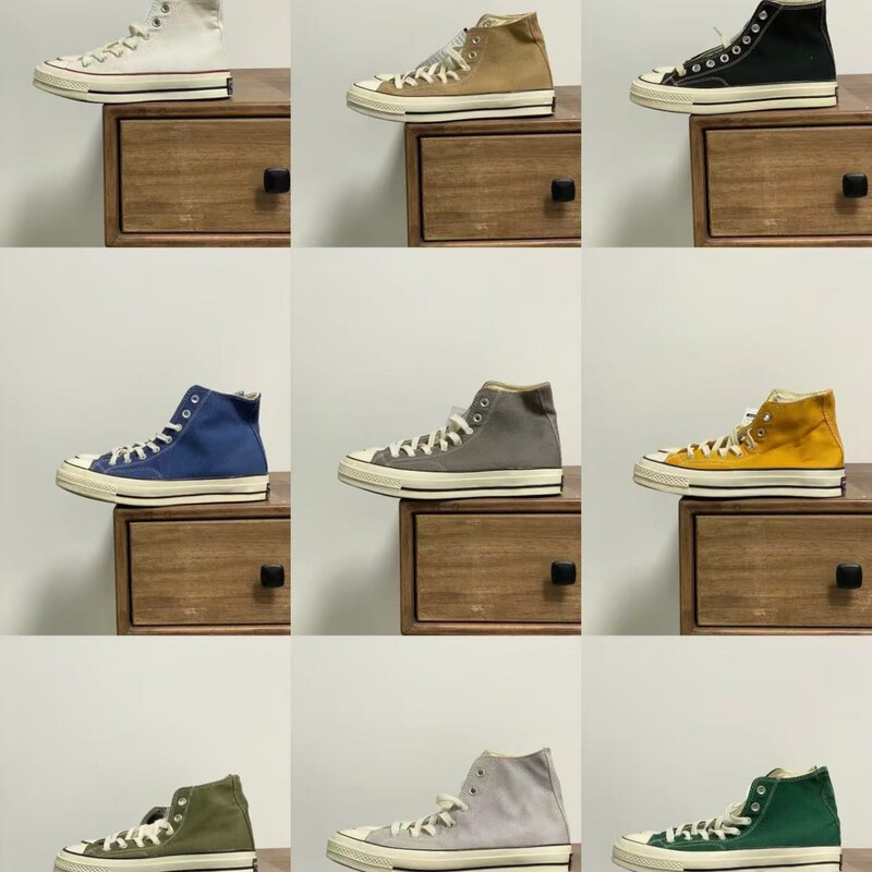 Putian Shoes Meiqi Converse Canvas Shoes 1970S Casual Four Seasons Non-Slip Milk Tea Classic Student Men's and Women's Couple Shoes