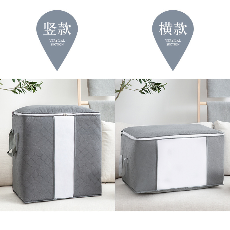 Transfronterizo nueva tela no tejida bolsa de almacenamiento de ropa edredón bolsa de organización en movimiento bolsa de almacenamiento de equipaje a prueba de humedad bolsa a prueba de polvo