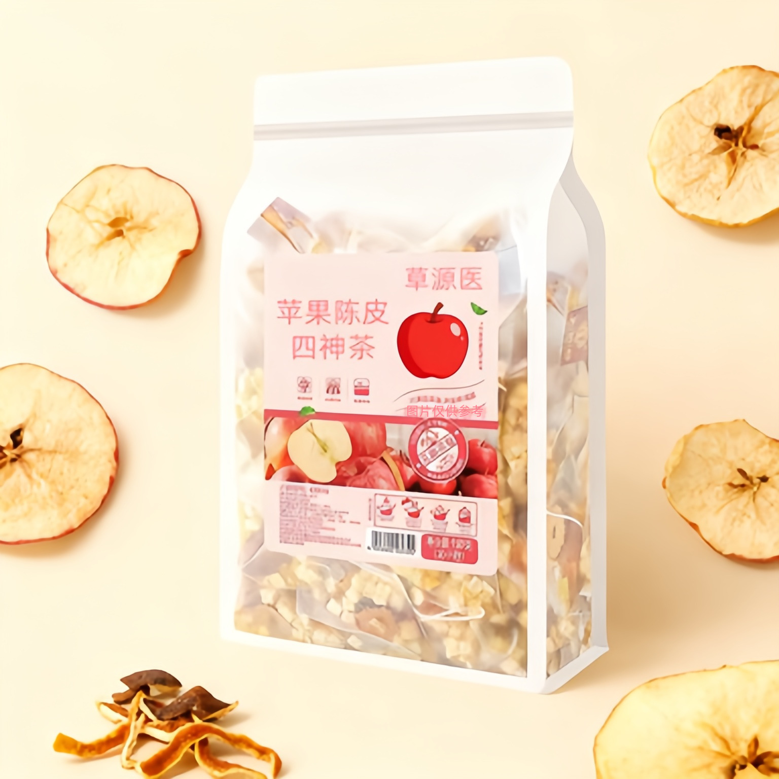 Apple Tangerine Peel Four Spirits Soup Tea Chen Pi Si Shen Tang 30 Bags 5g Each Daily Wellness Brew specifications