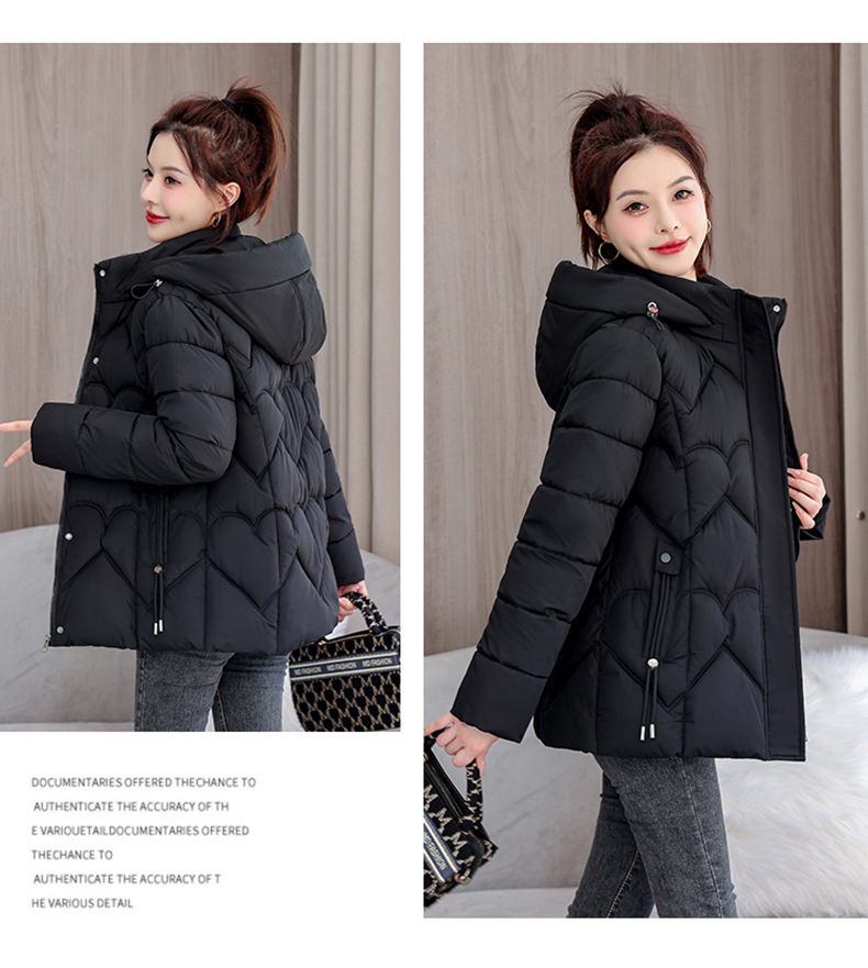 New Short Edition 2024 Korean Version Loose Cotton Jacket Thickened Warm Versatile Women's Coat Down jacket_voghion.com