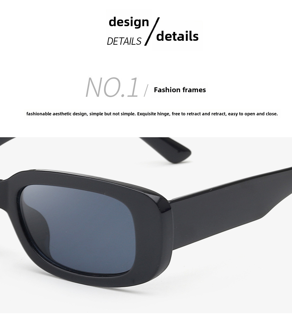 Neliönmuotoiset mustat 2024 uudet aurinkolasit miesten eurooppalaisille ja amerikkalaisille rajat ylittäville ulkomaankaupan lasit naisten retro-ultraviolettisuojatut aurinkolasit_voghion.com