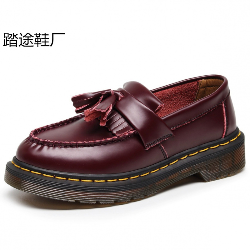 热销乐福鞋女真皮低帮小皮鞋女款英伦风时尚学生圆头休闲鞋