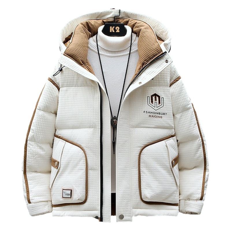 Chaqueta de invierno de la NASA para hombre, abrigo de algodón informal holgado y grueso con capucha, marca de moda, novedad de 2024.