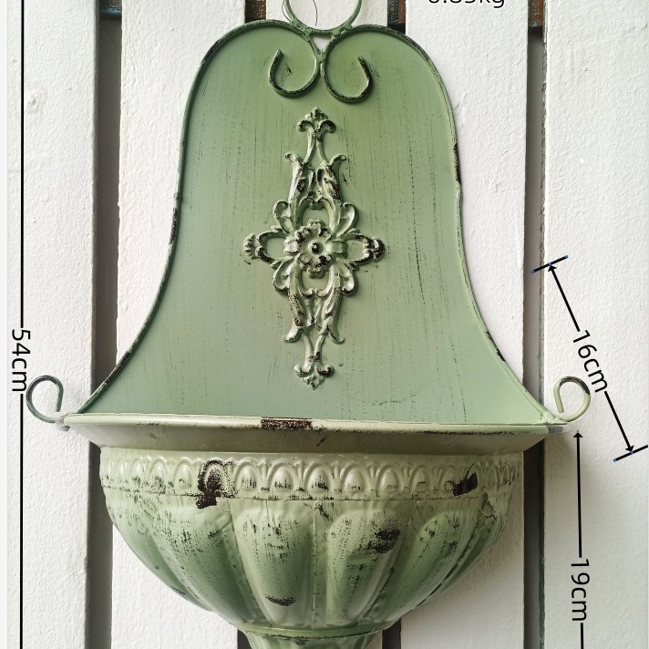 벽걸이 반원 프랑스 화분 녹색