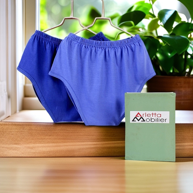 Middle-Aged and Elderly Men's Loose-Fitting Breathable and Comfortable Cotton Briefs, Double-Sided, One-Size-Fits-All