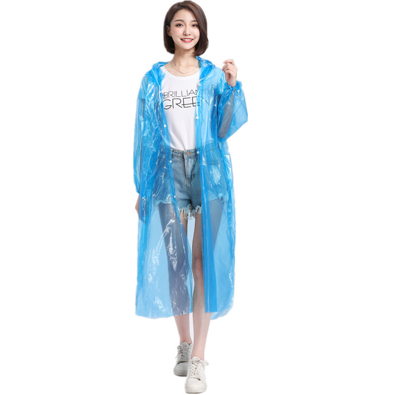 大人用使い捨てレインコート、厚みのあるオープンボタン、ポータブルハイキングとラフティング、大きいサイズ、ユニセックス、屋外用透明レインポンチョ|undefined
