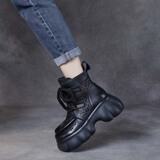 Высокие летние этнические короткие сапоги на платформе, сандалии, обувь, этнический стиль