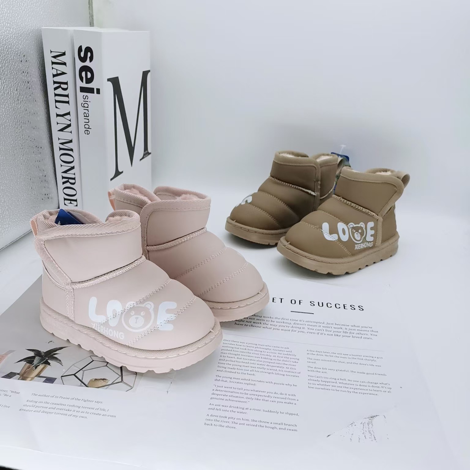 Botas de algodón de invierno de lana para niños y niñas botas de nieve zapatos de algodón para niños zapatos deportivos de algodón para niños zapatos de niñas