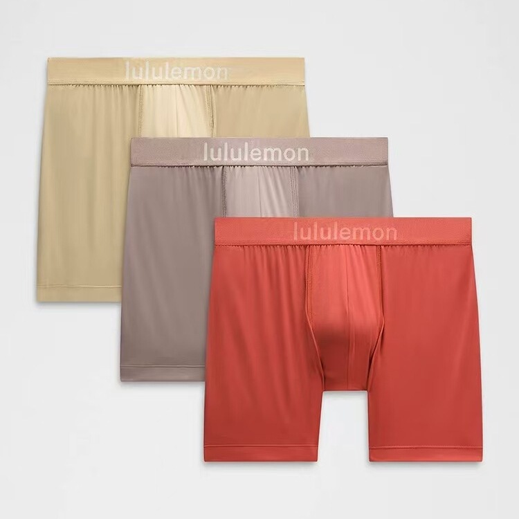 New Lulu men's underwear, three pairs of naked-feel elastic sports extended anti-chafing Lulu boxer briefs, wholesale and dropshipping New Lulu men's underwear, three pairs of naked-feel elastic sports extended anti-chafing Lulu boxer briefs, wholesale and dropshipping